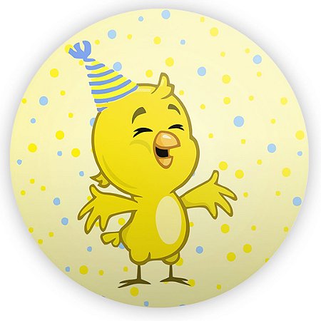 Painel Redondo - Pintinho Amarelinho - Sublimado 3D