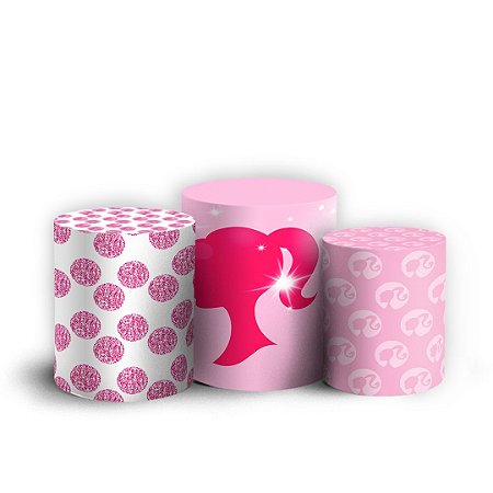 Capas Trio Cilindro Sublimado Vest Facil - Barbie