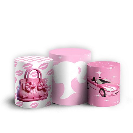 Capas Trio Cilindro Sublimado Vest Facil - Barbie