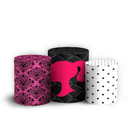 Capas Trio Cilindro Sublimado Vest Facil - Barbie
