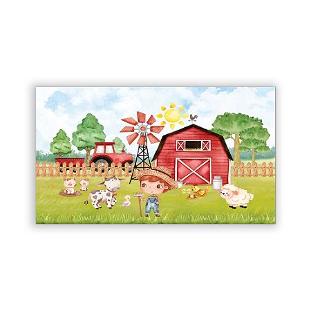 Capa Painel Retangular Sublimado - Fazendinha