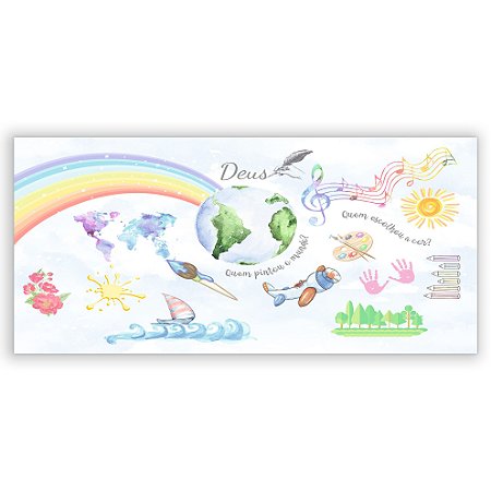 Capa Painel Retangular Sublimado - Pintor do Mundo Aquarela