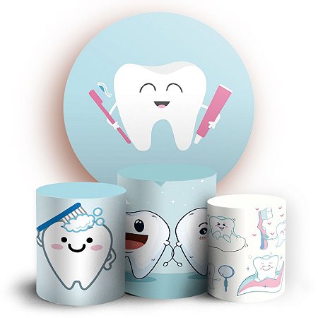 Capas Painel Redondo e Trio Cilindro Sublimado - Dentista