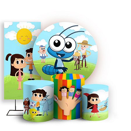 Capas Painel Redondo Trio Cilindro e Faixa Lateral Sublimado - Bob-Zoom