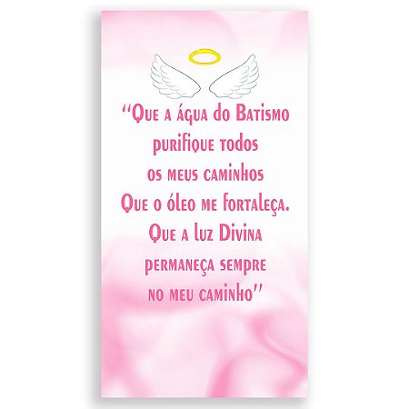 Capa Faixa Lateral Sublimado - Batizado Rosa