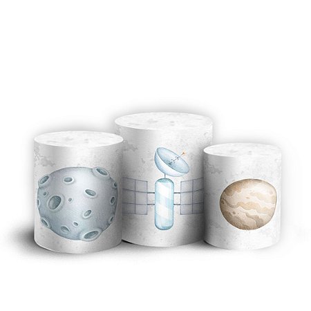 Capas Trio Cilindro Sublimado Vest Facil - Astronauta