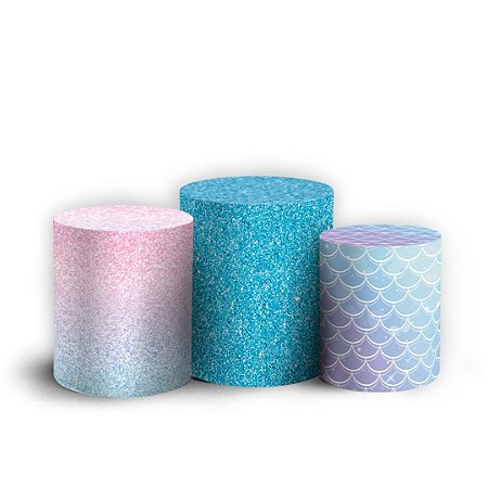 Capas Trio Cilindro Sublimado Vest Facil - Sereia