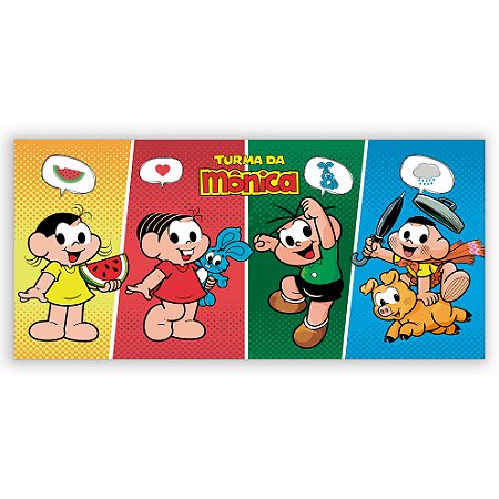 Capa Painel Retangular Sublimado - Turma da Mônica
