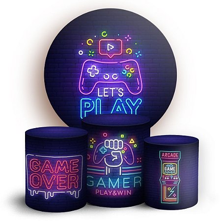 Capas Painel Redondo e Trio Cilindro Sublimado - Gamer