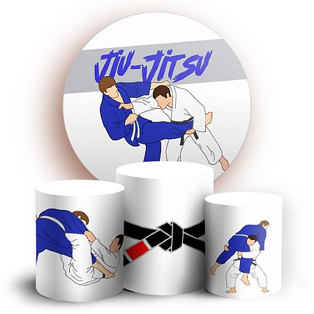 Capas Painel Redondo e Trio Cilindro Sublimado - Jiu Jitsu