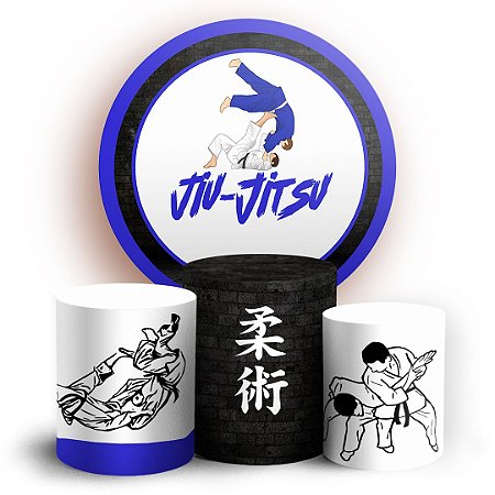 Capas Painel Redondo e Trio Cilindro Sublimado - Jiu Jitsu