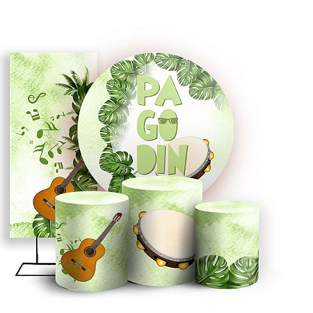 Capas Painel Redondo Trio Cilindro e Faixa Lateral Sublimado - Pagodin