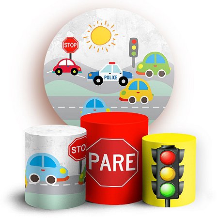 Capas Painel Redondo e Trio Cilindro Sublimado - Carros Transporte