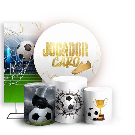 Capas Painel Redondo Trio Cilindro e Faixa Lateral Sublimado - Jogador Caso