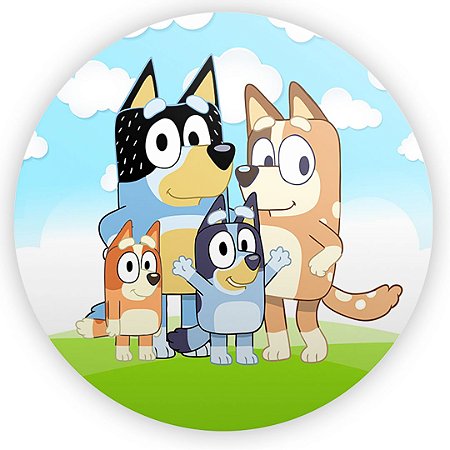 Capa Painel Redondo Sublimado - Bluey