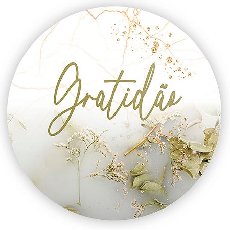 Capa Painel Redondo Sublimado - Gratidao Floral