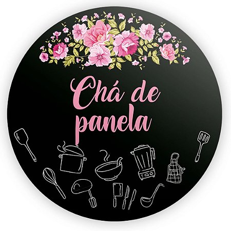Capa Painel Redondo Sublimado - Cha de Panela