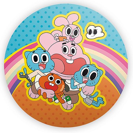Capa Painel Redondo Sublimado - O Incrivel Mundo de Gumball