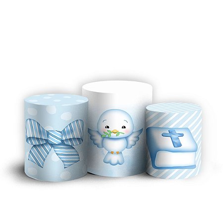 Capas Trio Cilindro Sublimado Vest Facil - Batizado