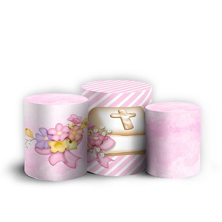 Capas Trio Cilindro Sublimado Vest Facil - Batizado