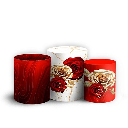 Capas Trio Cilindro Sublimado Vest Facil - Borboleta Floral