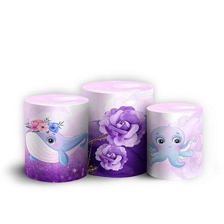 Capas Trio Cilindro Sublimado Vest Facil - Sereia