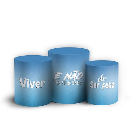 Trio Cilindro - Um Brinde a Vida - Sublimado 3D + Elástico