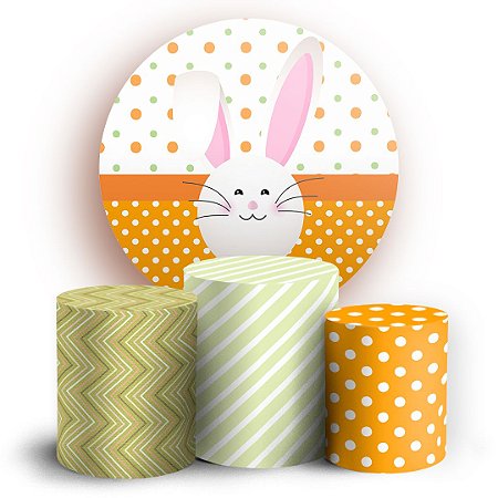 Capas Painel Redondo e Trio Cilindro Sublimado - Pascoa