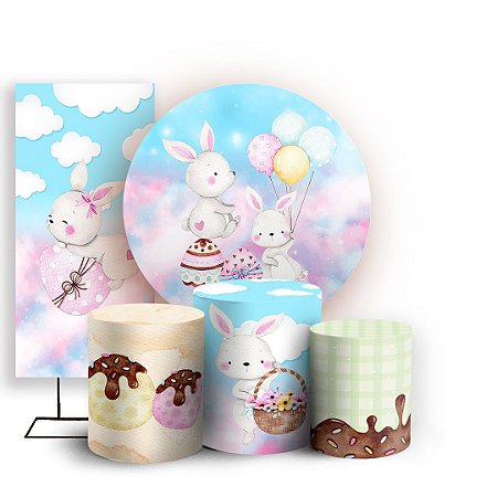 Capas Painel Redondo Trio Cilindro e Faixa Lateral Sublimado - ascoa