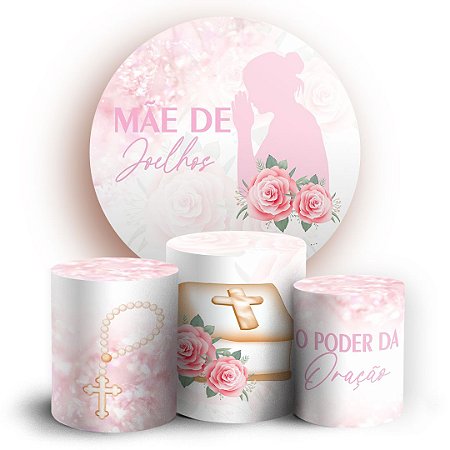 Capas Painel Redondo e Trio Cilindro Sublimado - Religioso