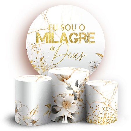 Capas Painel Redondo e Trio Cilindro Sublimado - Religioso