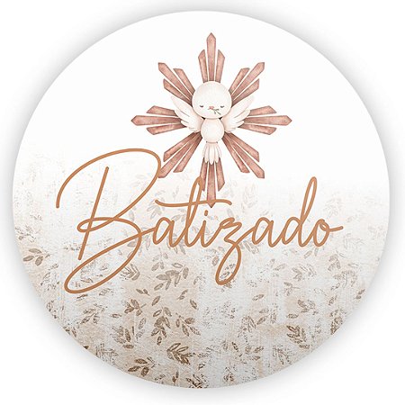 Capa Painel Redondo Sublimado - Batizado