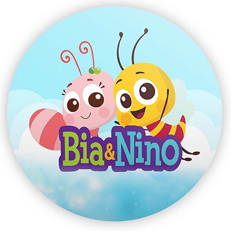 Capa Painel Redondo Sublimado - Bia e Nino