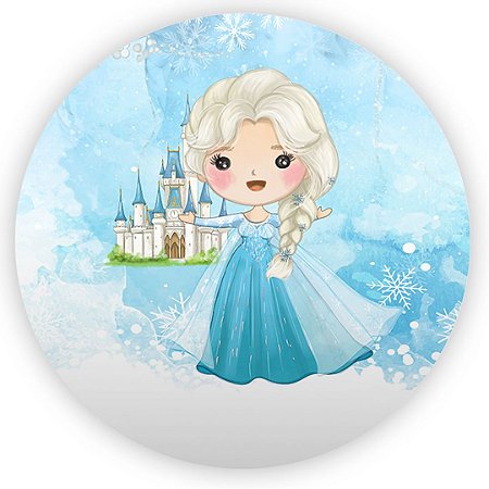 Capa Painel Redondo Sublimado - Frozen
