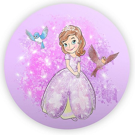 Capa Painel Redondo Sublimado - Princesa Sofia