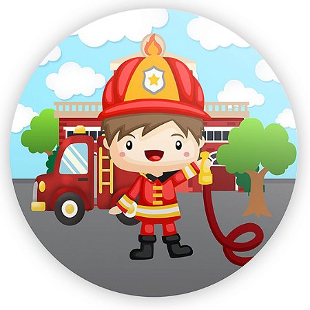 Capa Mini Painel Sublimado - Bombeiro Baby