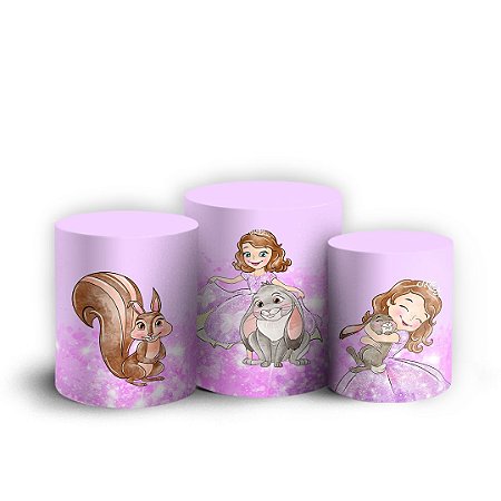 Capas Trio Cilindro Sublimado Vest Facil - Princesa Sofia