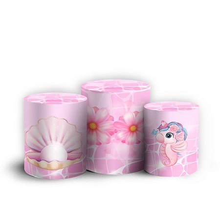 Capas Trio Cilindro Sublimado Vest Facil - Sereia