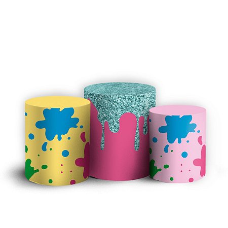 Capas Trio Cilindro Sublimado Vest Facil - Slime