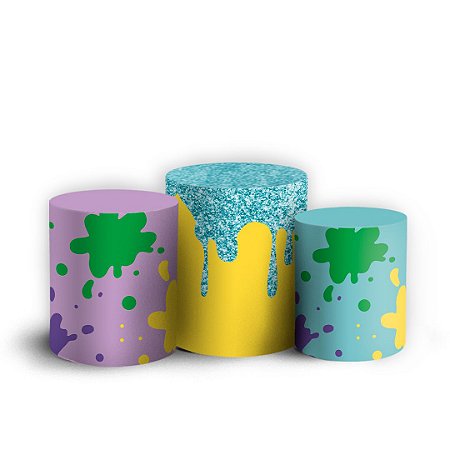 Capas Trio Cilindro Sublimado Vest Facil - Slime