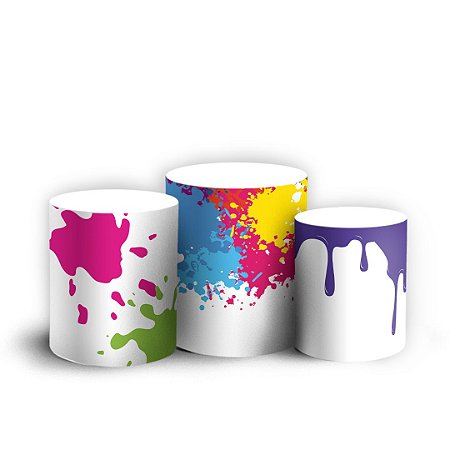 Capas Trio Cilindro Sublimado Vest Facil - Slime