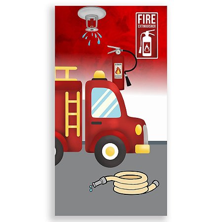 Capa Faixa Lateral Sublimado - Bombeiro Baby