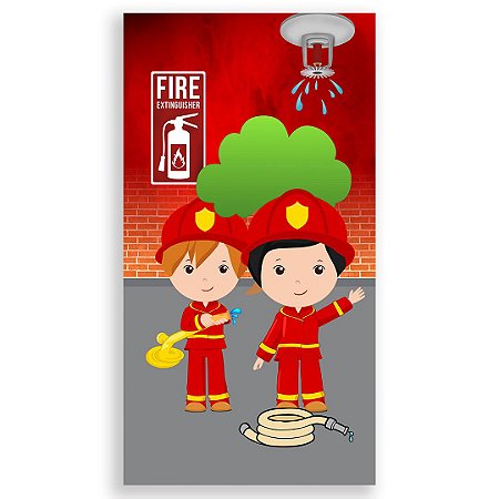 Capa Faixa Lateral Sublimado - Bombeiro Baby