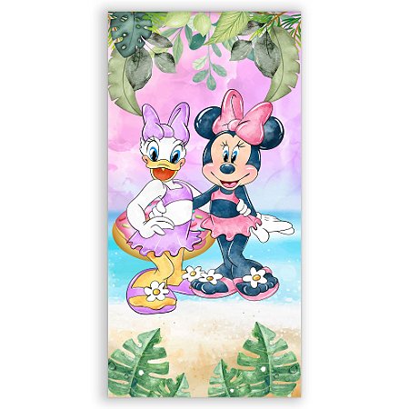 Capa Faixa Lateral Sublimado - Minnie Pool Party