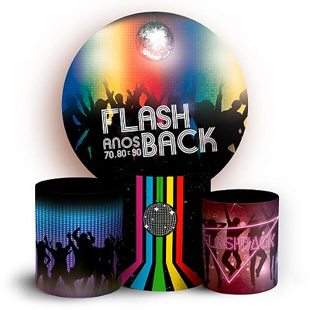 Capas Painel Redondo e Trio Cilindro Sublimado - Flashback