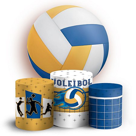 Capas Painel Redondo e Trio Cilindro Sublimado - Voleibol