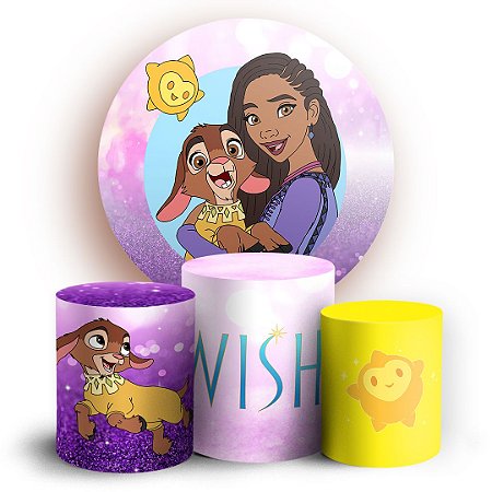 Capas Painel Redondo e Trio Cilindro Sublimado - Wish O Poder Dos Desejos