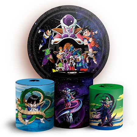 Capas Painel Redondo e Trio Cilindro Sublimado - Dragon Ball