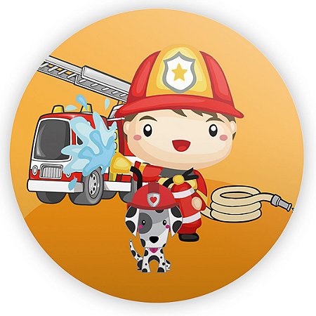 Capa Mini Painel Sublimado - Bombeiro Baby