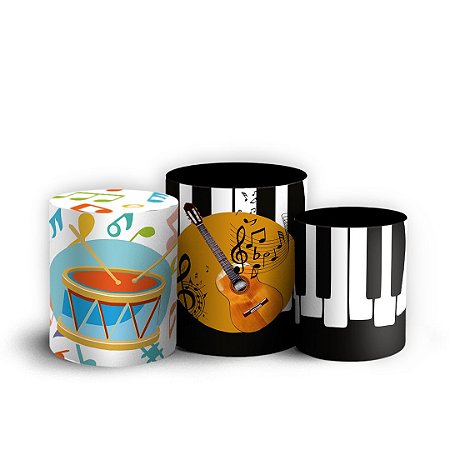 Capas Trio Cilindro Sublimado Vest Facil - Nota Musical